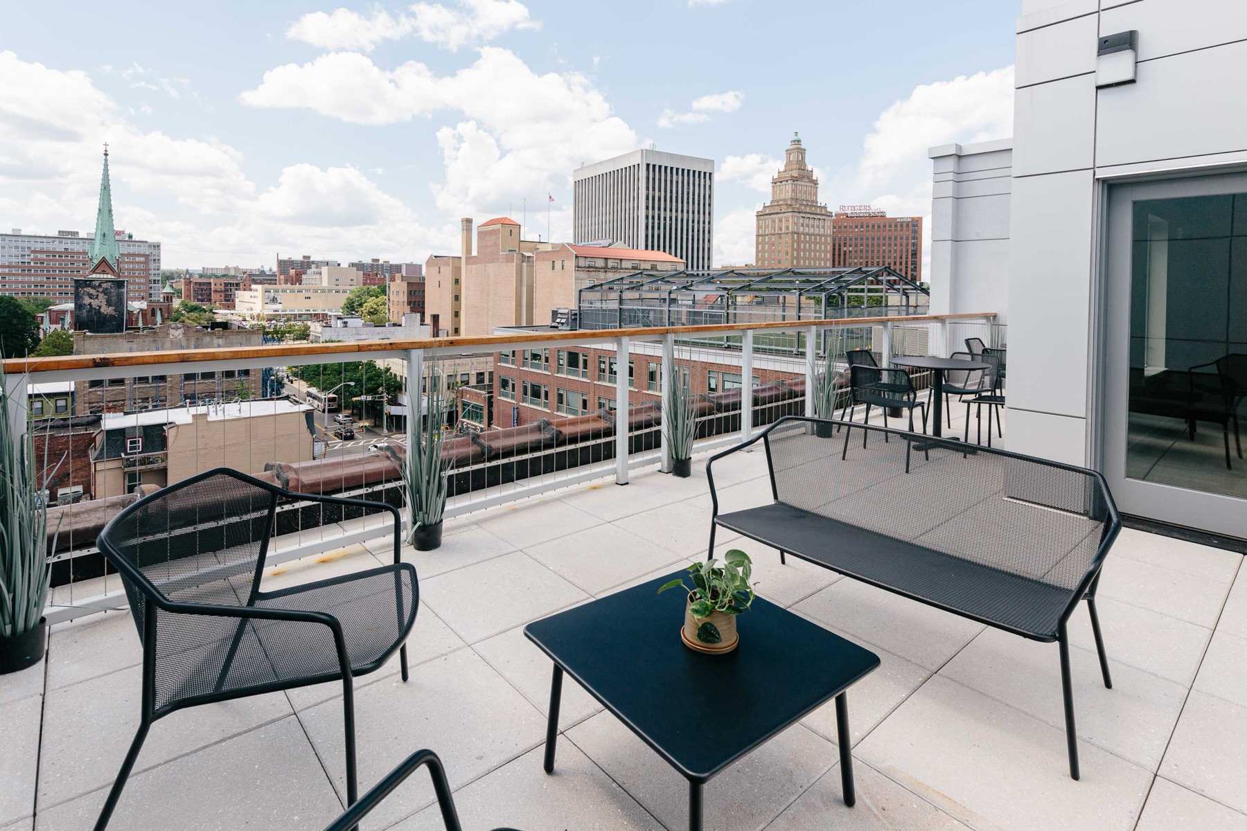 Rooftop over the Newark skyline